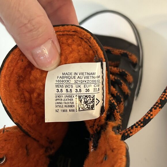 Converse All Star Mountain Club Black & Orange High Top Gore-Tex Kids 5.5/3.5 - Picture 5 of 8